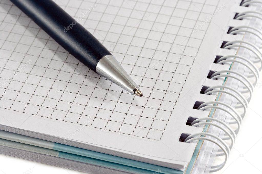 depositphotos 8804022 stock photo blue pen with notebook closeup